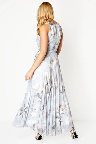 Buy Roman Lace Top Overlay Pleated Midi 