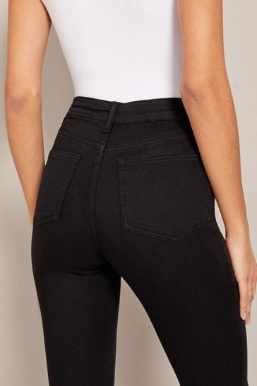 Next black jeggings petite top