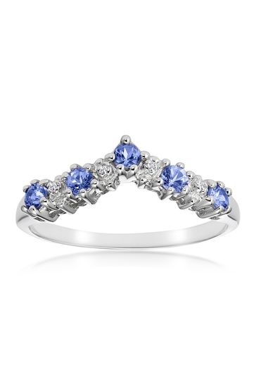 Tanzanite wishbone shop ring