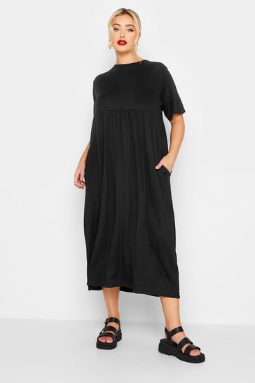Black t sales shirt dress maxi