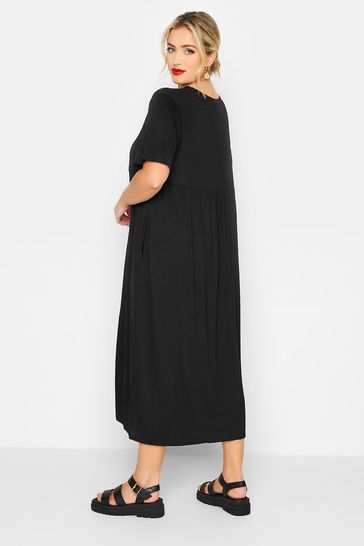 Buy Yours Curve Black Maxi T Shirt Dress from Next Luxembourg