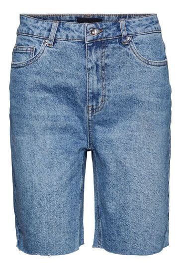 Buy VERO MODA Blue Longline Denim Shorts from Next Luxembourg