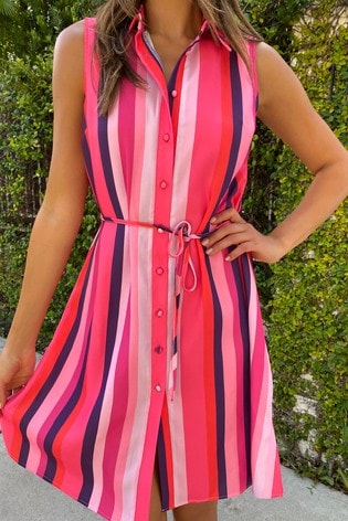 Buy Lipsy Pink Stripe Regular Shirt Dress from Next Croatia