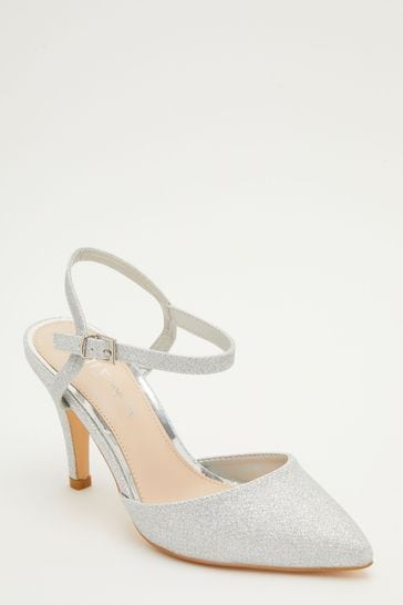 Buy Quiz Wide Fit Shimmer Court Heeled Sandals from Next Ireland