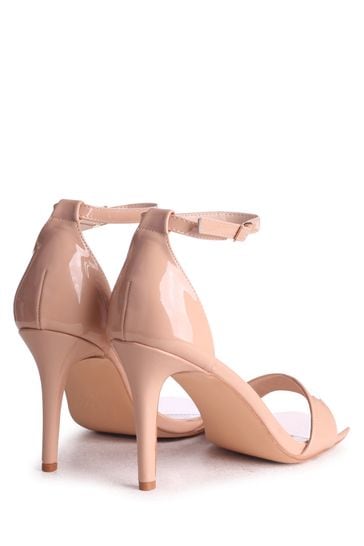 Buy Linzi Nude Faux Leather Kimmy Open Back Barely There Stiletto