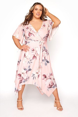 Buy Yours Curve Floral Wrap Dress from ...
