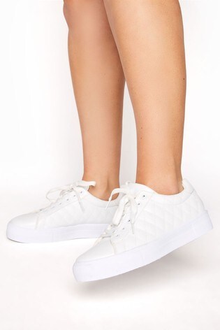 Yours Curve White Quilted Detail Trainer