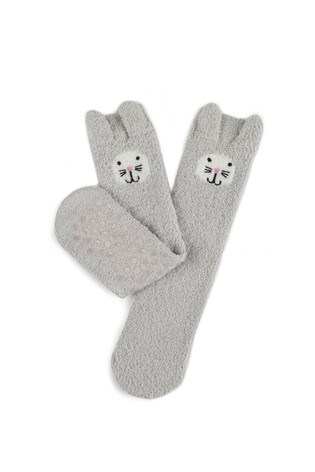 Totes Grey 1PP Ladies Novelty Eco Super Soft Socks