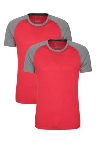 Mountain Warehouse Red Endurance Mens Relaxed Fit T-Shirt - Multipack