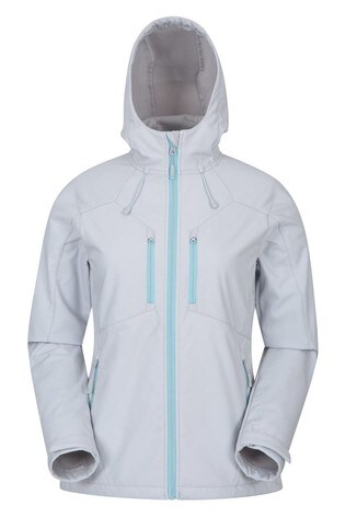 Mountain Warehouse Grey Helsinki Womens Recycled, Water Resistant Softshell Jacket