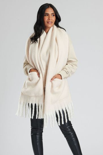 Long scarf with pockets sales