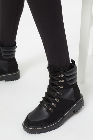 black hiker bootie