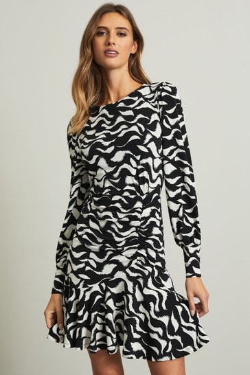 Lipsy Wiggle Print Ruched Detail Dress