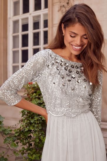 Next lipsy shop silver dress