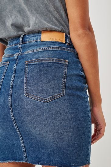 High waist fitted denim skirt discount