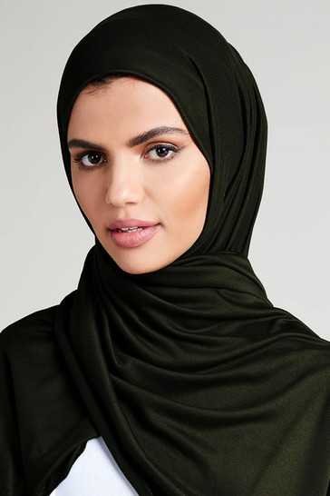 Aab Dark Green Premium Jersey Head Scarf