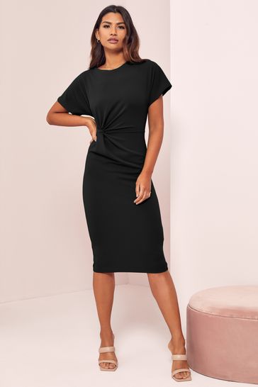 Lipsy wrap self shop tie midi dress