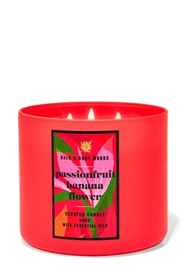 Bath & Body Works Passionfruit  Banana Flower 3-Wick Candle