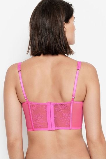 Buy Victoria's Secret Neon Peony Pink Lace Unlined Non Wired