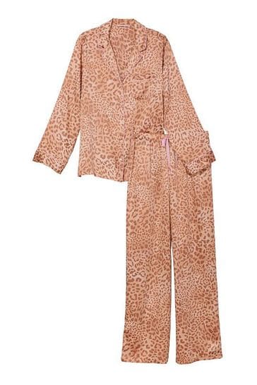 Victoria's Secret Satin Leopard Print Satin Short Pyjamas - Main Image