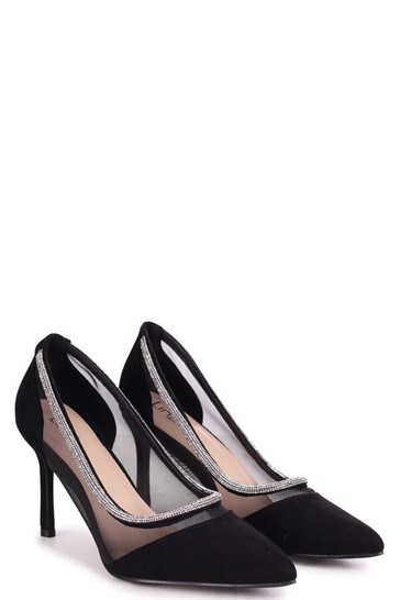 Black pointed heels discount