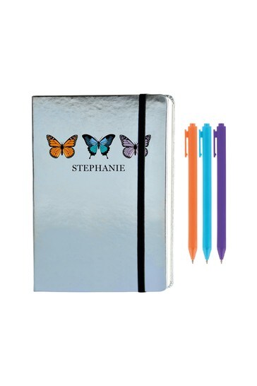 Personalised A5 Notebook with Set of 3 Pens  by Ice London