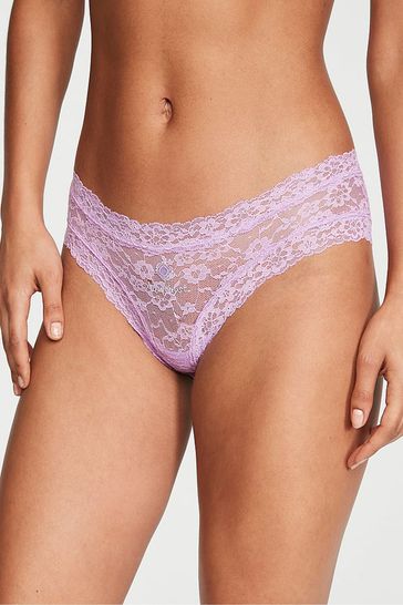 Buy Victoria's Secret Silky Lilac Purple Birthstone Embroidery Cheeky Lace  Knickers from Next Luxembourg