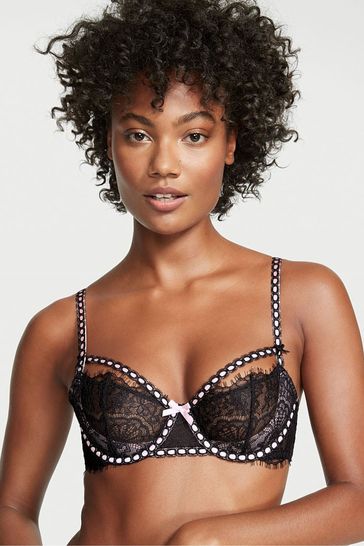 Buy Victoria's Secret Black Unlined Balcony Lace Unlined Balcony Bra from  Next Luxembourg