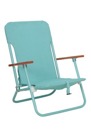 Mountain Warehouse Low Folding Chair with Wooden Armrest