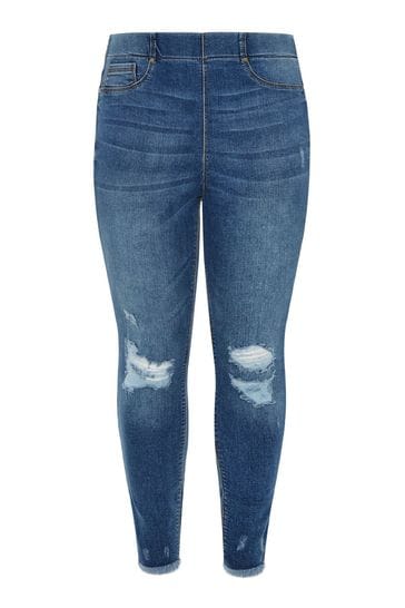 Buy Yours Blue Jenny Rip Knee Jegging from Next Luxembourg
