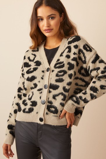 Friends Like These Animal Short Button Through Cardigan