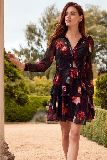 Lipsy black shirt sales dress