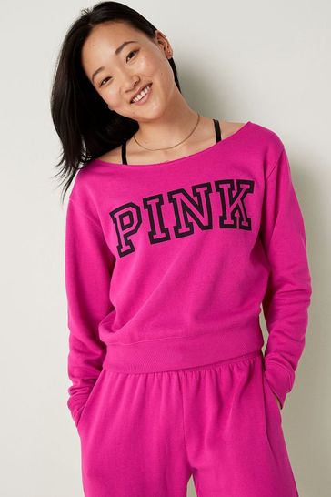Victoria's Secret PINK Everyday Lounge Off The Shoulder Sweatshirt