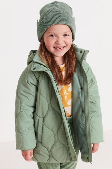 Lindex Green Kids Quilted Jacket