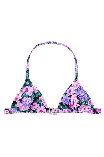 Buy Victoria's Secret Purple Floral VS Bling Hardware Halter