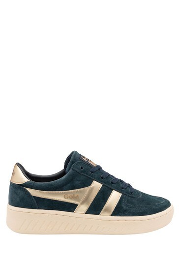 Gola Blue Grandslam Pearl Ladies' Suede Lace-Up Trainers