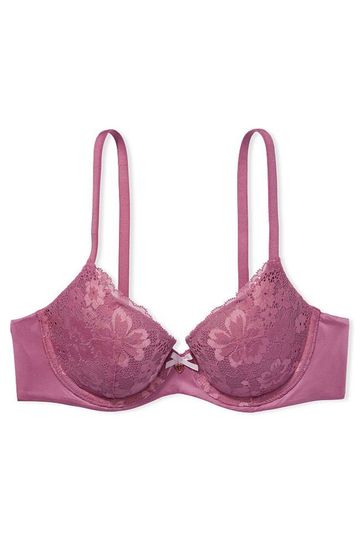 Buy Victoria's Secret Bordeaux Red Lace Lightly Lined Demi Bra from Next  Malta