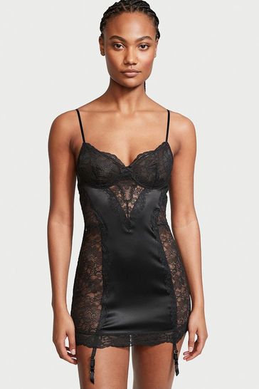 Satin & sales lace slip