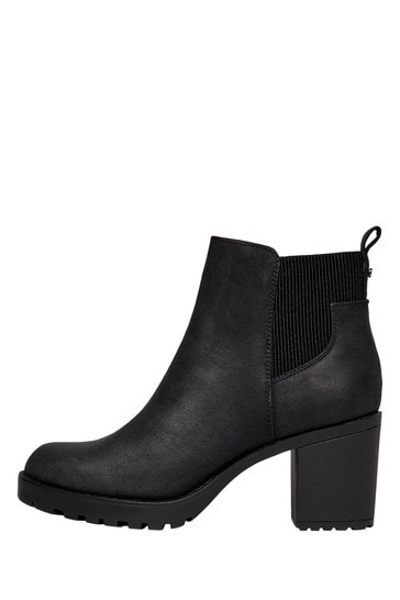 Only Black Heeled Ankle Boot