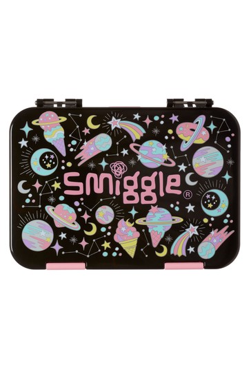 Smiggle Black Space Beyond Happy Medium Bento Lunchbox