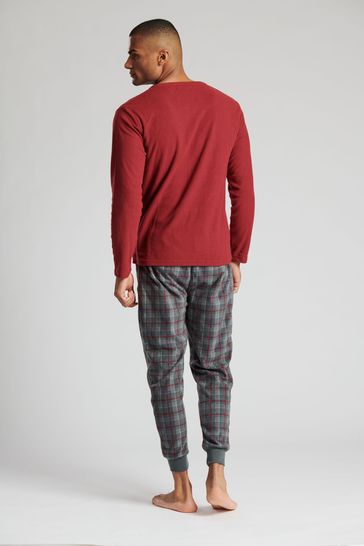 Fleece checked on sale pyjama set
