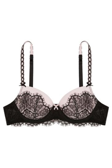 Buy Victoria's Secret Black Lightly Lined Heritage Ribbon Slot Demi Bra  with Lace from Next Belgium