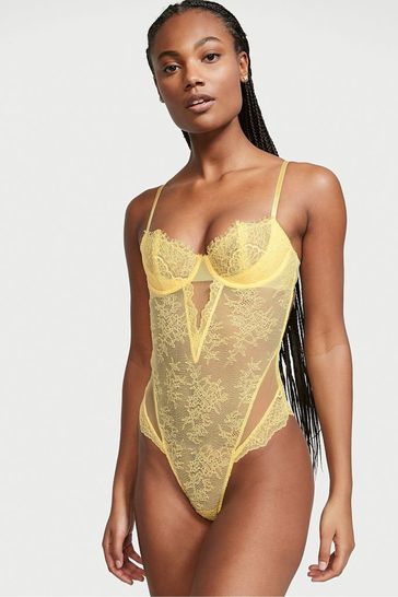 Buy Victoria s Secret Lemon Yellow Wicked Unlined Balcony Bodysuit from Next Ireland