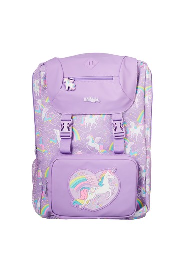 Smiggle Lilac Unicorn Beyond Foldover Backpack