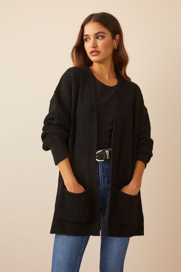Black oversize best sale cardigan