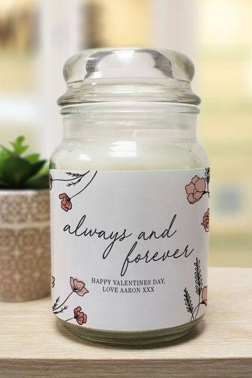 Personalised Always and Forever Candle Jar by Signature Gifts