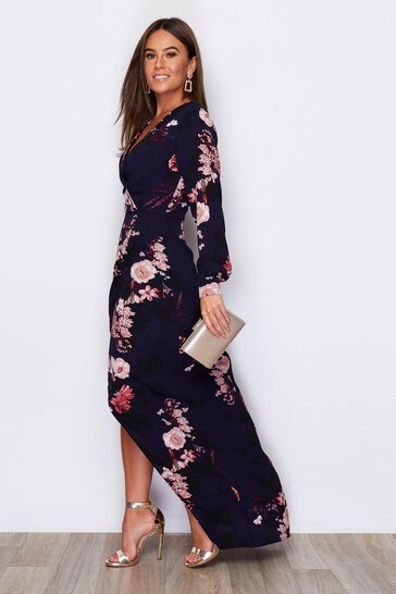 Buy Girl In Mind Floral Print Wrap Maxi ...