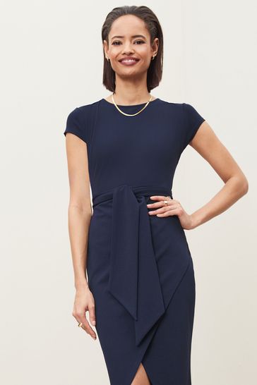 Navy tie outlet waist dress