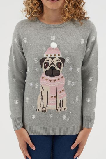 Fashion Union Pug Christmas Jumper