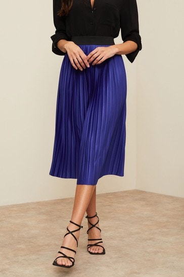 Lipsy Cobalt Regular Pleated Midi Skirt